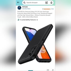 Black Phone Case for 6.6-inch Device
